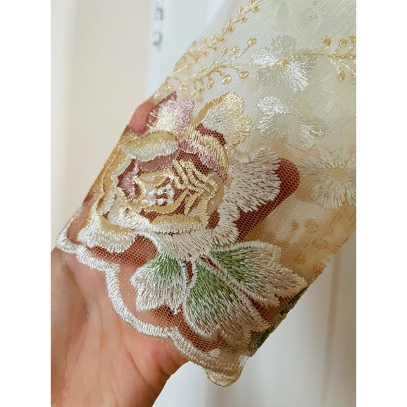 Floral 3/4-Sleeve A-line Cocktail Dress - Picture 6 of 9